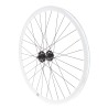 Roue avant fixie jante blanche moyeu noir