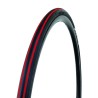 Pneu course tringle souple 700X25 62 TPI noir-rouge