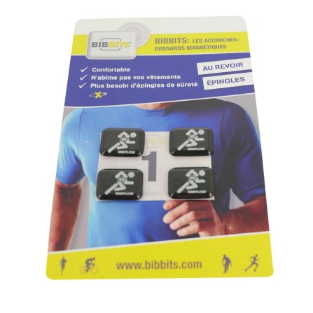 Accroches dossards magnétiques BIBBITS silhouette coureur