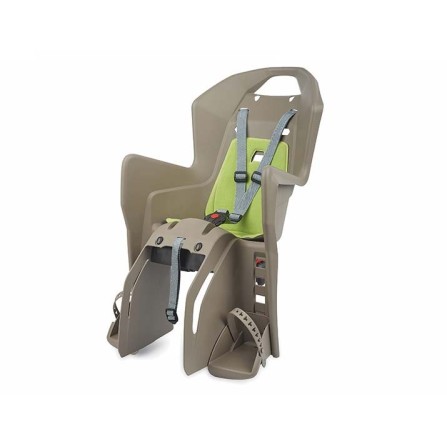 Porte bébé KOOLAH fixation porte-bagage marron-vert