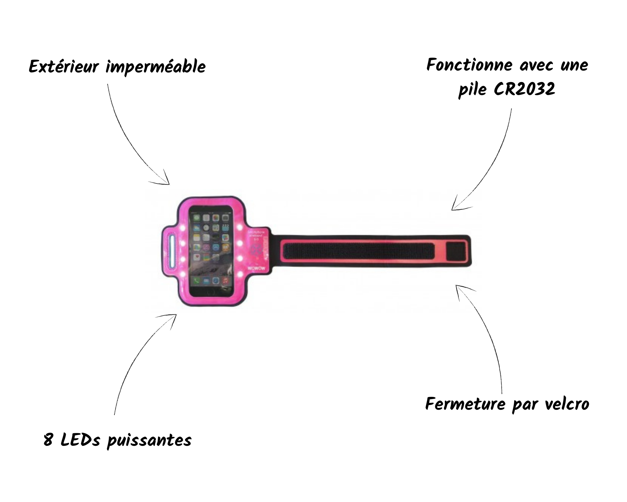 Bracelet Réfléchissant Wowow Avec Velcro