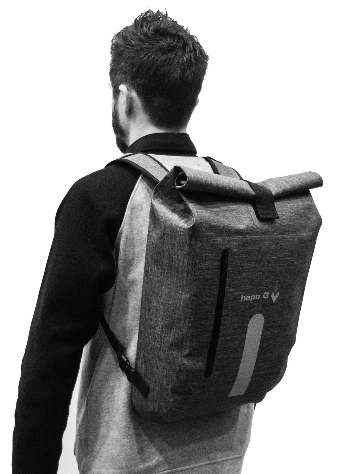 Sacoche arrière en polypropylène recyclé fixation porte-bagages